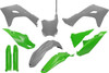 Ufo - KAKIT231F@555 - Body Kit - Green/Gray - Kawasaki - KX