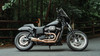 Sawicki Speed 930-01244 shorty brushed stainless 2-into-1 exhaust installed on a Harley Dyna