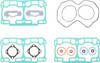 Vertex - 710312 - Full Top End Gasket Kit - Ski-Doo