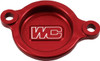 Works Connection - 27-006 - Oil Filter Cover - Red - Honda