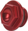 Works Connection - 24-070 - Aluminum Oil Filler Plug - Red - Honda/Kawasaki/Yamaha
