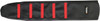 Moose Offroad -  - Ribbed Seat Cover - Black Cover/Red Ribs - Honda