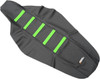 Moose Offroad - Ribbed Seat Cover - Black Cover/Green Ribs - Kawasaki