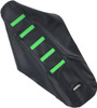 Moose Offroad - Ribbed Seat Cover - Black Cover/Green Ribs - Kawasaki