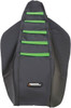 Moose Offroad - Ribbed Seat Cover - Black Cover/Green Ribs - Kawasaki