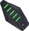 Moose Offroad -  - Ribbed Seat Cover - Black Cover/Green Ribs - Kawasaki