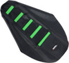 Moose Offroad -  - Ribbed Seat Cover - Black Cover/Green Ribs - Kawasaki