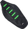Moose Offroad -  - Ribbed Seat Cover - Black Cover/Green Ribs - Kawasaki