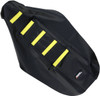Moose Offroad - Ribbed Seat Cover - Black Cover/Yellow Ribs - Suzuki