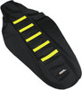 Moose Offroad -  - Ribbed Seat Cover - Black Cover/Yellow Ribs - Suzuki