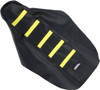 Moose Offroad -  - Ribbed Seat Cover - Black Cover/Yellow Ribs - Suzuki