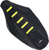 Moose Offroad -  - Ribbed Seat Cover - Black Cover/Yellow Ribs - Suzuki