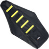Moose Offroad -  - Ribbed Seat Cover - Black Cover/Yellow Ribs - Suzuki