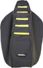 Moose Offroad -  - Ribbed Seat Cover - Black Cover/Yellow Ribs - Suzuki