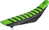 Flu Designs Inc. - 25506 - Pro Rib Seat Cover - Green/Black - KX85 '01-'13
