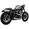 Vance & Hines - Brushed Stainless Steel 2-Into-1 Upsweep Exhaust System fits '14 & Up Sportster Models