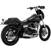  Vance and Hines - Brushed Stainless Steel 2-Into-1 Upsweep Exhaust System fits '91-'17 Dyna Models 