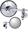 Parts Unlimited - Mirror - Side View - Round - Chrome - Short - Each