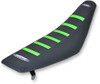 Sdg - 95941GK - 6-Ribbed Seat Cover - Green Ribs/Black Top/Black Sides