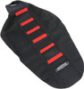 Sdg - 95943RK - 6-Ribbed Seat Cover - Red Ribs/Black Top/Black Sides