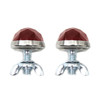 V-Twin - Red Glass License Plate Reflector Set