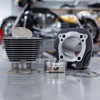 S&S Cycle - Black Granite 128" Big Bore Kit W/ Highlighted Cylinder Fins fits '17-'20 114" 117" M8 Engines