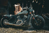 Sawicki Speed 930-01361 shorty hand brushed stainless 2-into-1 exhaust installed on an Indian Scout