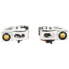  Joker Machine - Chrome Rat Eye Fork Mount Turn Signals W/ Amber Lens 