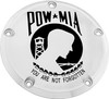 Custom Engraving - POW01-46 - 7 M8 Flt/Flh Derby Cover Pow-Mia Chrome