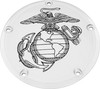 Custom Engraving - MAR01-46 - 7 M8 Flt/Flh Derby Cover Marine Ega Chrome