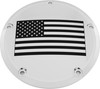Custom Engraving - PATR21-46 - 7 M8 Flt/Flh Derby Cover American Flag Chrome