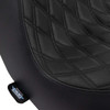 Drag Specialties - Black Predator III Seats fits Harley Lowrider FXLR/S/ST & Sport Glide FLSB Models