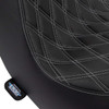  Drag Specialties - Black Predator III Seats fits Harley Lowrider FXLR/S/ST & Sport Glide FLSB Models 