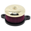 Motorcycle Supply Co. - Round/ Brass Air Cleaner Kit - fits '91 & Up XL Sportster Models