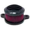 Motorcycle Supply Co. - Finned/ Black Air Cleaner Kit - fits '91 & Up XL Sportster Models