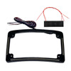 Custom Dynamics - Black Radius License Plate Frame W/ Auxiliary Red/White LEDs and Tag Illumination