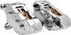 Hawg Halters Inc - FKDDCC5018 - 4 Pist Front Dual Caliper Kit Chrome W/ 11.8" Rotor