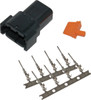 Namz Custom Cycle - MDR-8B - Deutsch Dtm 8-Pin Blk Receptcl W/8 Trmnls/Wdglck Hd74108-98Bk