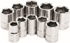 Performance Tool - W38202 - 10 Pc 3/8" Met Socket Set Shallow