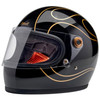 Biltwell - Gloss Black Flames Large Gringo S Helmet (Open Box)