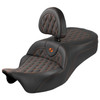 Saddlemen - Lattice Stitch Roadsofa™ King Seat with Backrest fits '08-'25 FLH/FLT Models