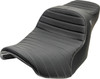 Slyfox - Silver Classic Stitch Chariot Seat fits '09-'23.5 FLH/FLT Models - Silver Logo