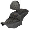 Saddlemen - Gold Stitch Lattice Stitch Extended Reach RoadSofa™ Seat fits '23-'26 FLH/FLT Models