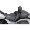 Mustang - Deluxe Diamond Heated Super Touring One Piece 2-Up Seat fits '23-'26 FLT/FLH Models