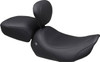 Mustang - 89402 - Wide Tripper™ Solo Seat - Backrest Receiver - Black Stitch - FLT/FLH '23-'25
