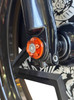Paul Yaffe Bagger Nation - PYO:YAXLE-08-HT-OR - Y-Axle with Turret Style Axle Cover Kit - Custom - Front - Orange - 25 mm