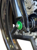 Paul Yaffe Bagger Nation - PYO:YAXLE-07-TP-GN - Y-Axle with 12 Point Style Axle Cover Kit - Custom - Front - Green - 1"
