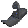 Saddlemen - Lattice Extended Reach Roadsofa™ Carbon Fiber Seat with Backrest fits '08-'25 FL Model