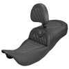 Saddlemen - Lattice Extended Reach Roadsofa™ Carbon Fiber Seat with Backrest fits '08-'25 FL Model