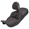Saddlemen - Lattice Roadsofa™ Carbon Fiber Seat w/ Backrest fits '08-'25 FLH/FLT Models